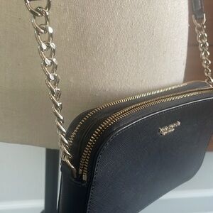 Kate Spade ♠️♠️Cameron Street Corin Black Leather Crossbody Bag Dual Zip